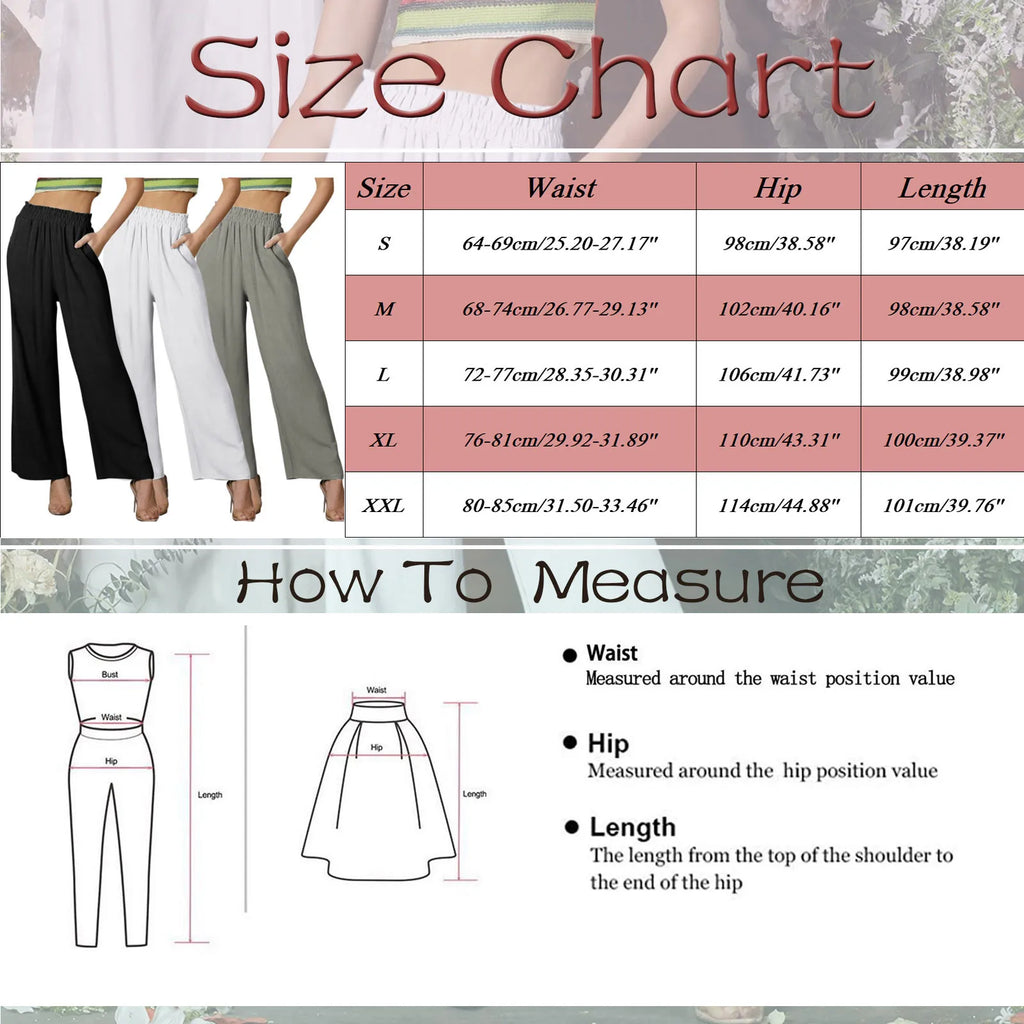 ZOMAXIUJEE Women's High Waisted Wide Leg Cotton Linen Palazzo Pants