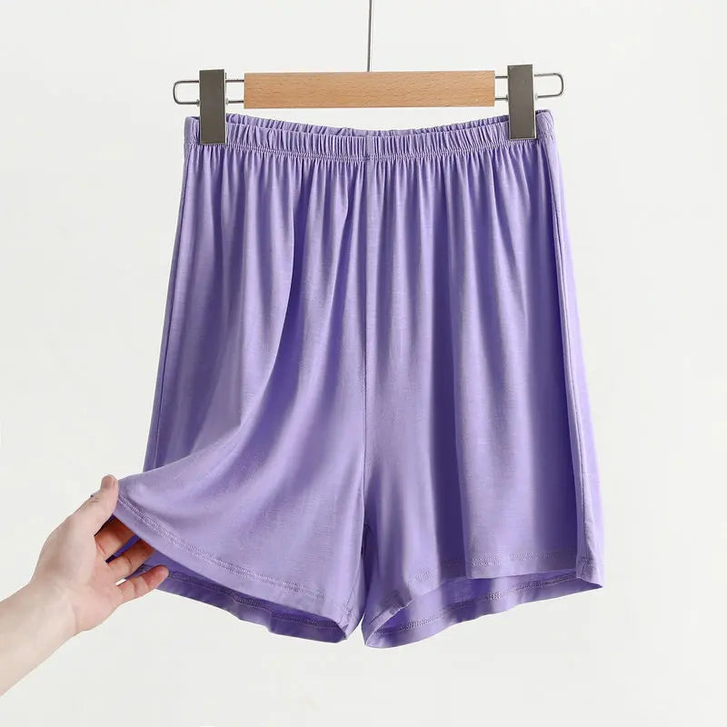 Outerwear modal shorts, summer plus size high-waisted wide-leg trousers, loose pajamas, thin bottomed safety pants, casual trous