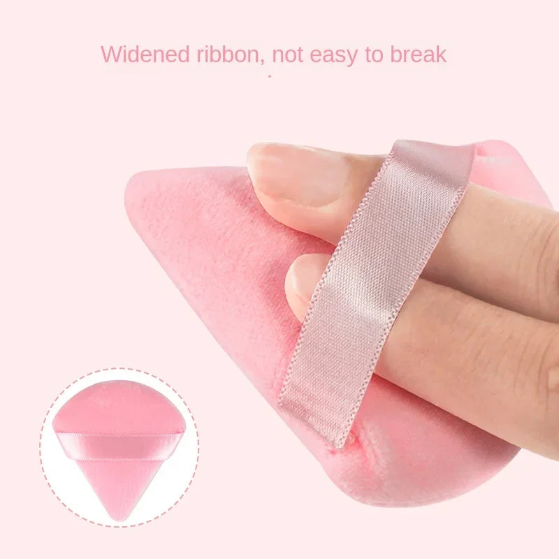 Velvet Cosmetic Powder Pufff Makeup Sponge Puff Dry Use Triangle Makeup Puff Women'S Soft Smooth Beauty Washable Face Makeup Tools