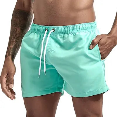Men'S Swim Shorts Swim Trunks Quick Dry Board Shorts Bathing Suit Breathable Drawstring With Pockets For Surfing Beach Summer