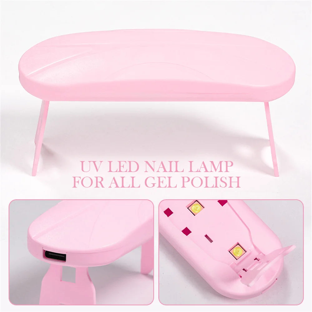 LINMANDA Mini Nail Dryer Lamp 6W LED UV Portable Nail Dryer Curing Lamp Light for Gel Based Polish with 45s/60s Timer Setting