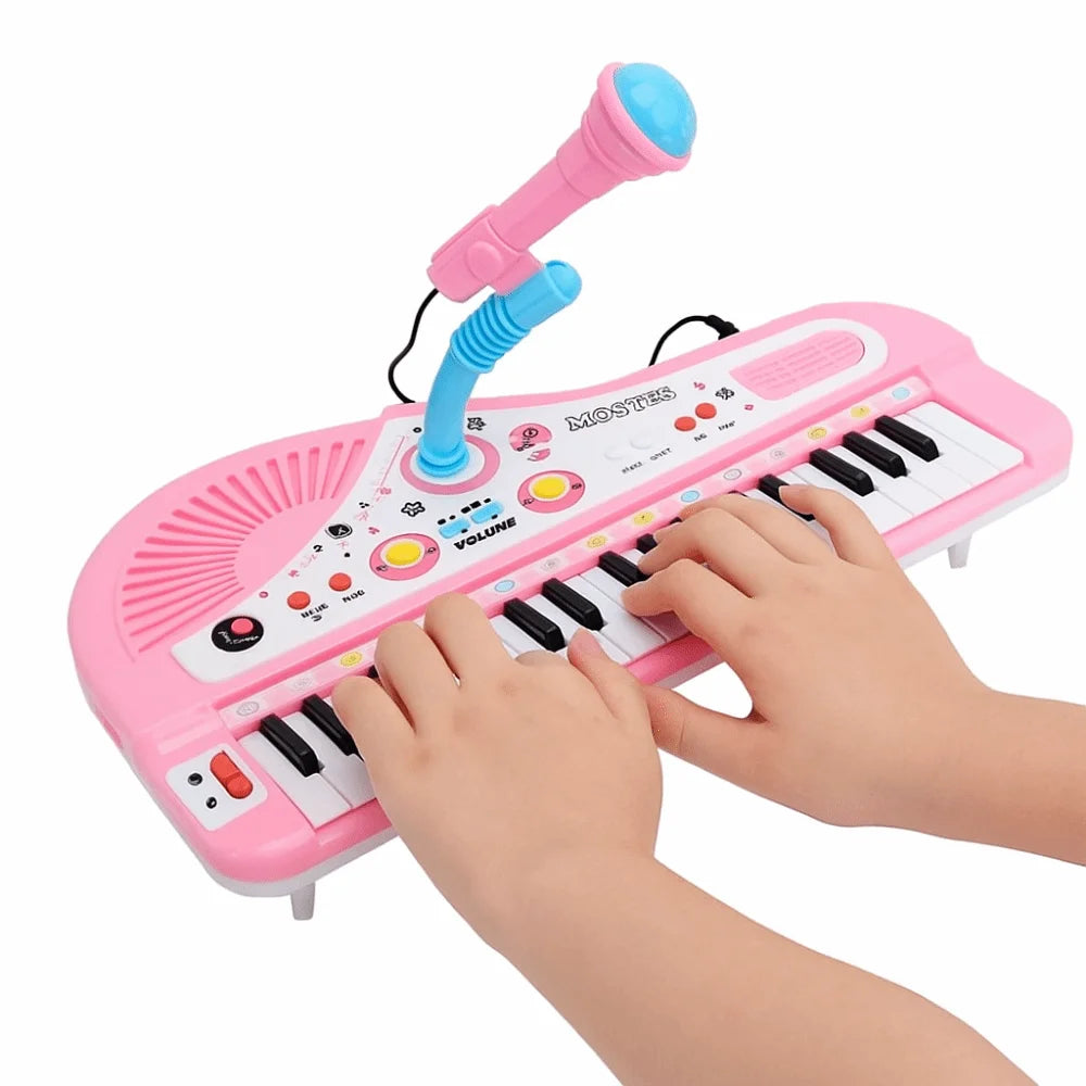 Plastic 37 Key Piano Musical Simulation with Microphone 37 Key Electronic Keyboard Learning Musical Instruments