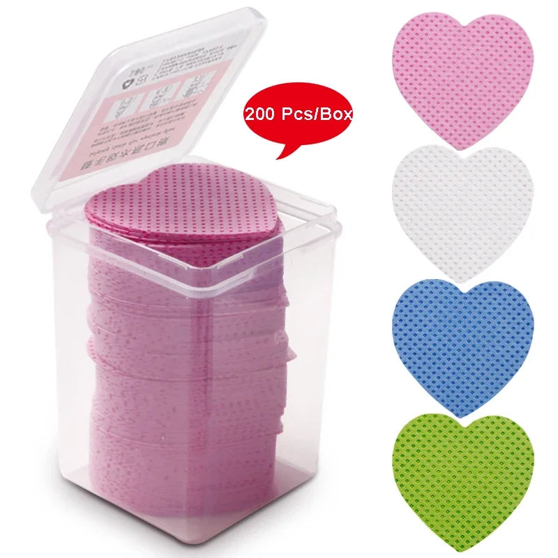200PCS Wipes Paper Cotton Eyelash Glue Remover Wipe Mouth Of The Glue Bottle Prevent Clogging Glue Cleaner Pads Lash Extension