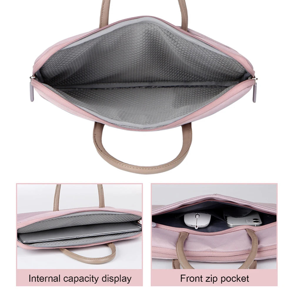 Women's Nylon Laptop Bag & Sleeve – 13.3, 14, 15.6 Inch Handbag for MacBook, HP, Lenovo, Huawei