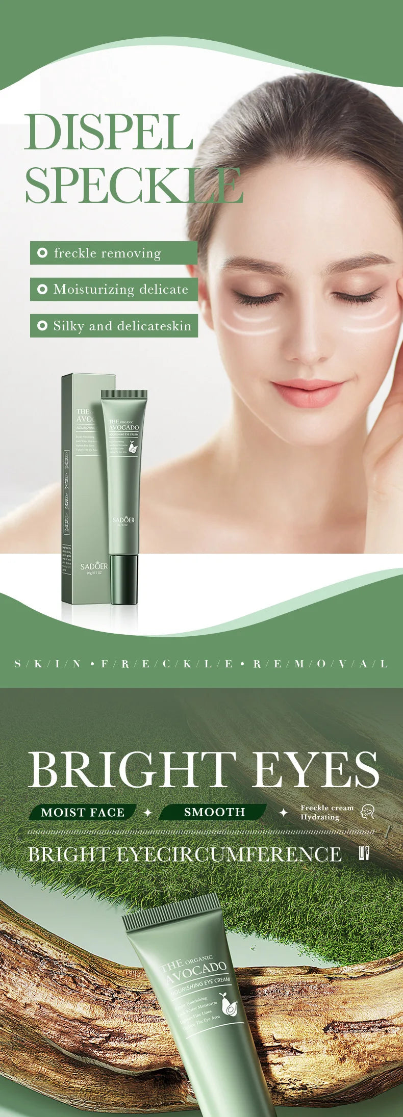 SADOER Avocado Skincare 6-Piece Set - Cleansing, Moisturizing, Care