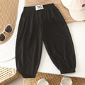 Children's mosquito-proof pants summer baby ice silk bloomers thin sweatpants boys and girls casual nine-point pants