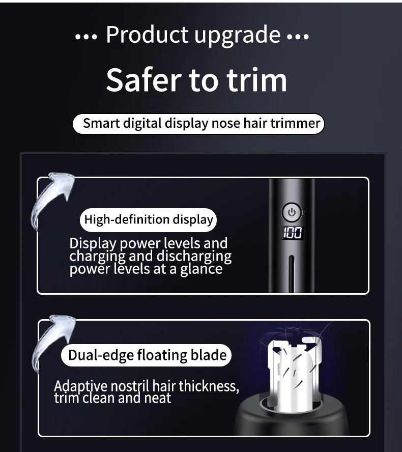 Mini Pocket Nose Hair Trimmer Painless Clipper Nose Ears Hair Eyebrow Waterproof Portable Trimmer For Men Women