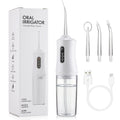 Portable Water Flosser 3 Modes 1200 Pulses/min 220ml Tank 500mAh Rechargeable 360° Nozzle Oral Irrigator Teeth Cleaner Home Use