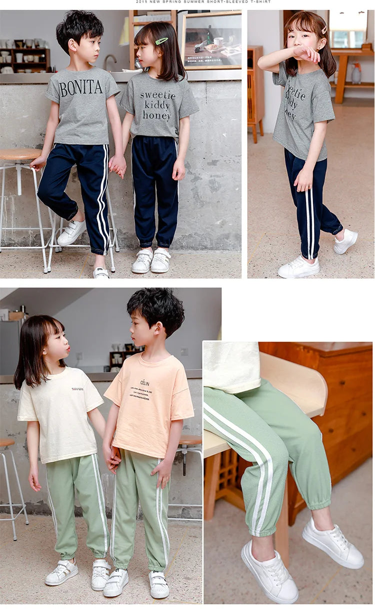 Tinoluling Kids Sport Trousers - Unisex Summer Athletic Pants