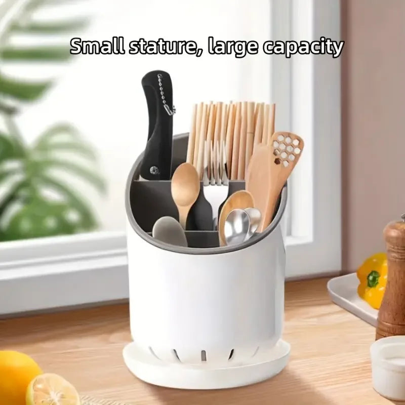 1PC Soporte de Almacenamiento de Plástico Estante de Secado de Cocina para Vajilla Cuchillo Cuchara Tenedor Contenedor de Drenaje Organizador Herramienta de Mesa