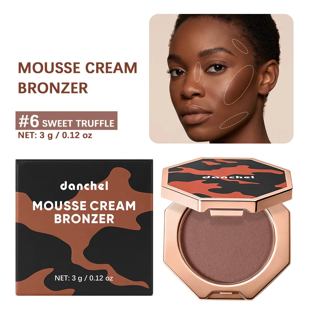 Mousse Cream Bronzer Matte Natural Contour Cream Bronzer Long Lasting Blendable Face Shading Cream Waterproof Makeup Cosmetics