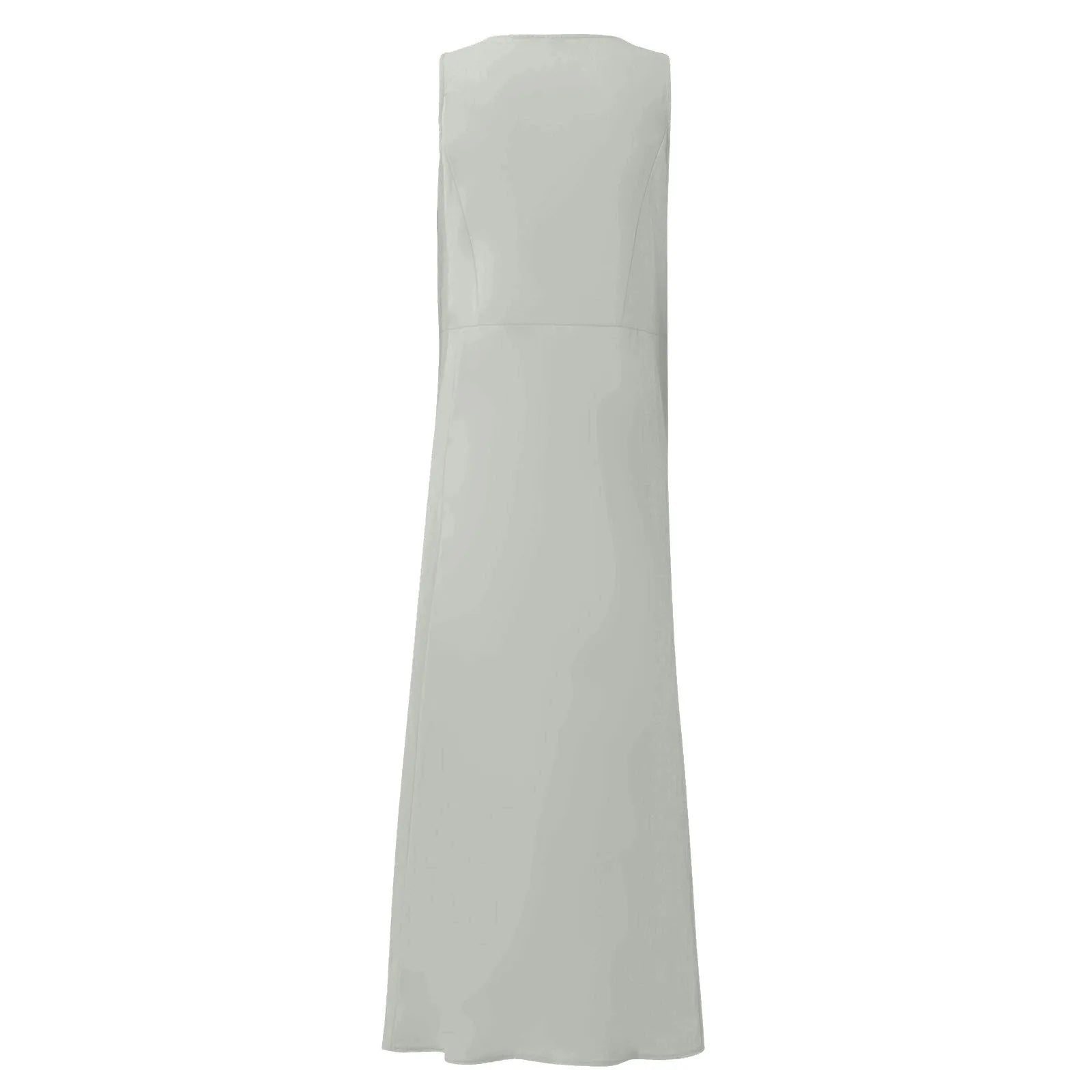 Women Cotton linen dress Fashion Simple beach dresses Solid Color Sleeveless Long skirt With pocket vestidos veranos moda 2024