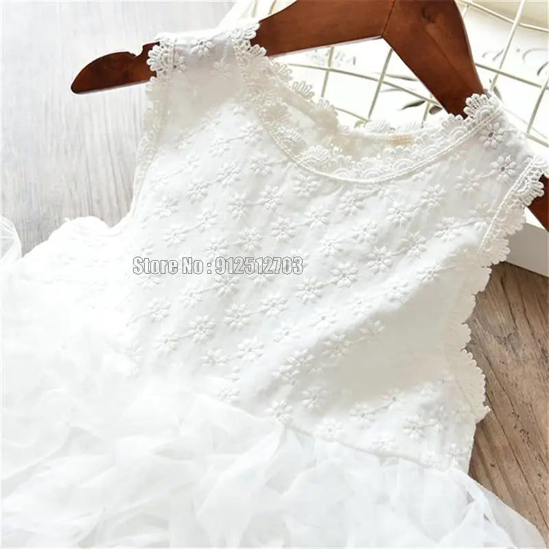 Cute Baby Girls Dress Summer Children Fluffy Cake Smash Ball Gown Princess Party Clothing Kids Dresses Clothes