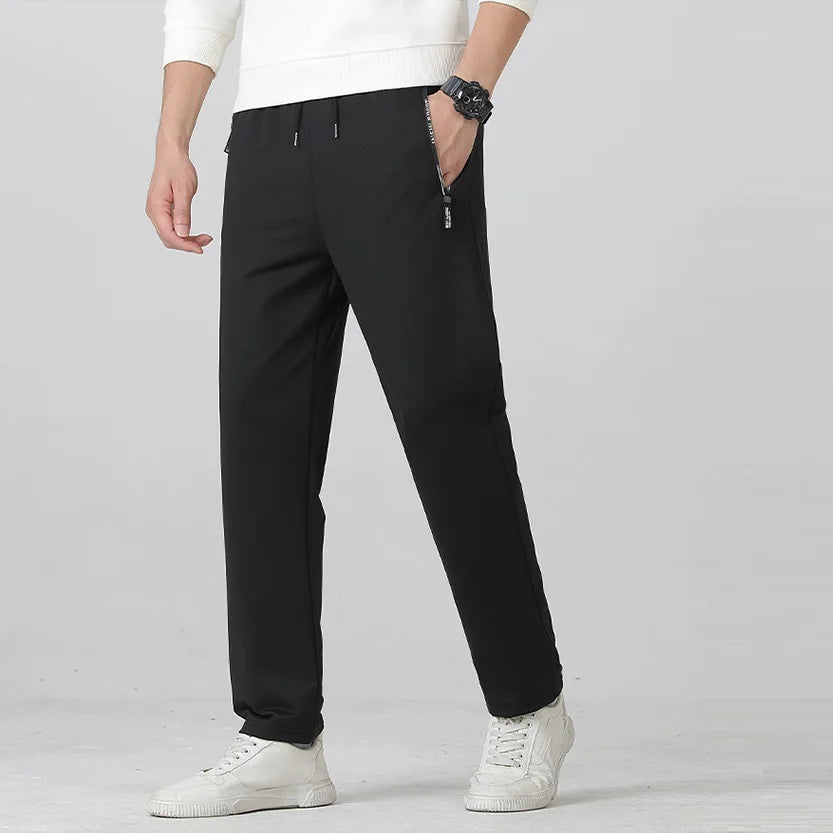 Summer Big Size Men'S Pant Drawstring Stretch Sport Jogger Trouser Male Plus Large Fit Zip Pocket 4Xl 5Xl 6Xl 7Xl 8Xl Grey Black