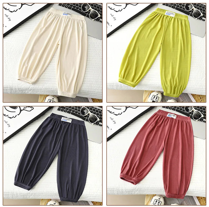 Kids Pants Summer Mosquito Proof Pants Girls Trousers Baby Clothing Casual Pants Boys Pajamas Pants