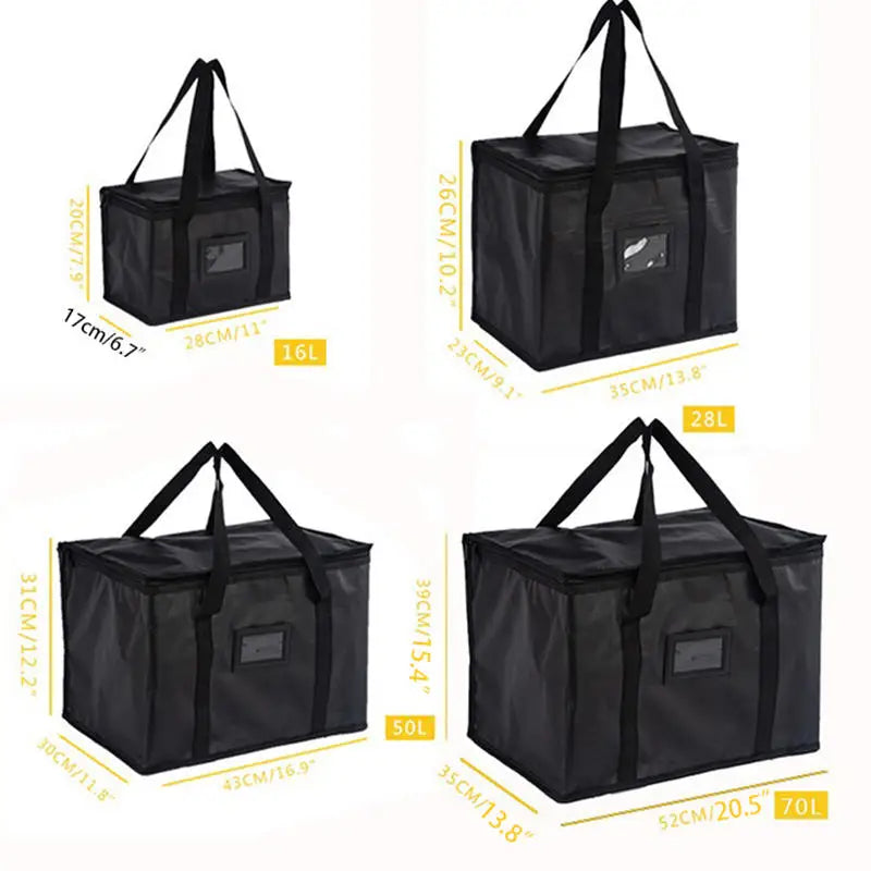 16/28/50/70L Insulated Thermal Cooler Bag Insulation To Keep Cold Large Capacity Portable Lunch Bag Zip Picnic Tin Foil Food Bag
