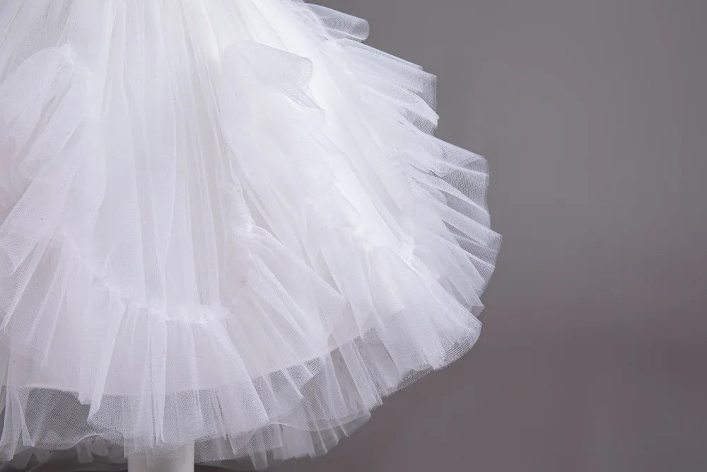 HETISO Girl Christmas Dresses Trailing Kid's Dress for Girls Retro Lace Sequined Children's Wedding Party Ball Gown 6 8 10 Years