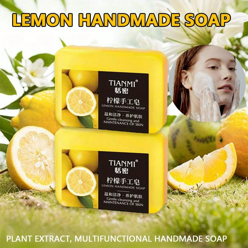 Lemon Handmade Soap - 2PCS Moisturizing Cleansing Bar