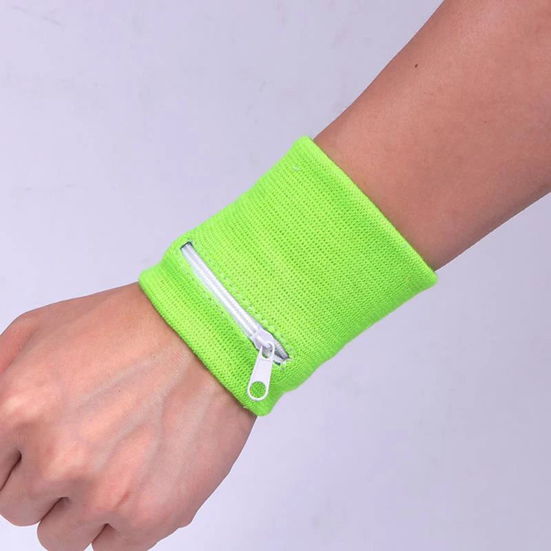 Sports Wristband with Zipper Pouch Running Sports Arm Band Bag For MP3 Key Card Storage Bag Basketball Sweatbands Wristband Bags
