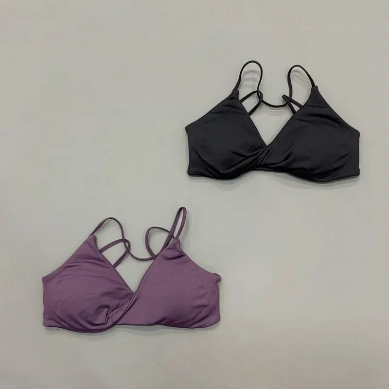 HISTELLO Vision Sports Bra Women Yoga Underwear Gym Running Exercise Backless Bra High Support Active Wear Fitness Workout Top