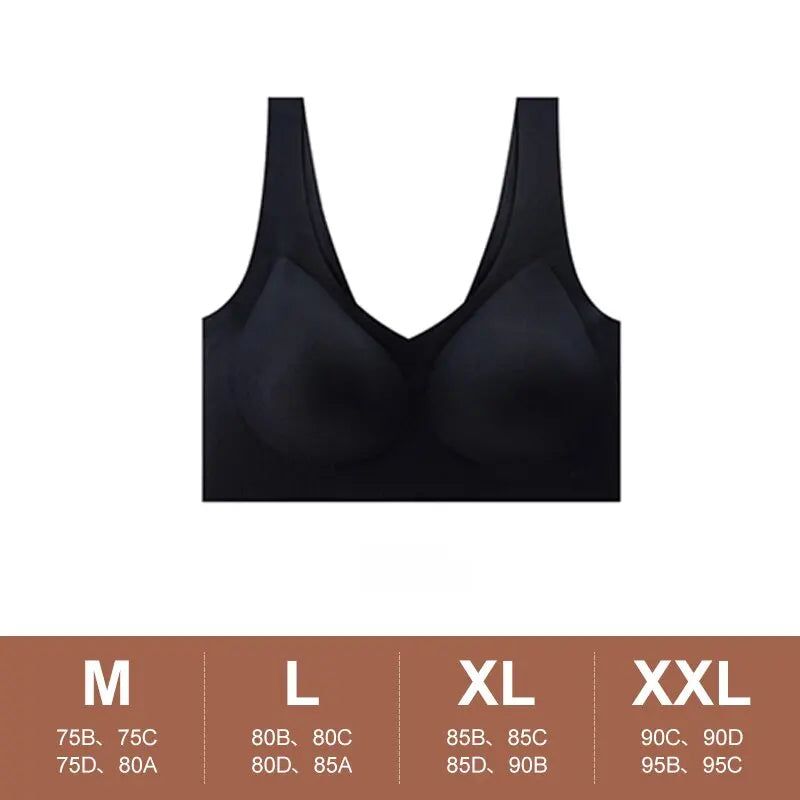 Seamless Women'S Push Up Bra Sleeping Yoga Sports Underwear Ultra Thin Sexy Lingerie