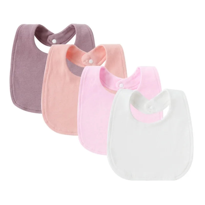 4Pcs Baby Bibs Burp Clothes Cartoon Newborn Saliva Towels for Girls Boys Cotton Kids Apron Infant Accessories Toddler Bibs Set