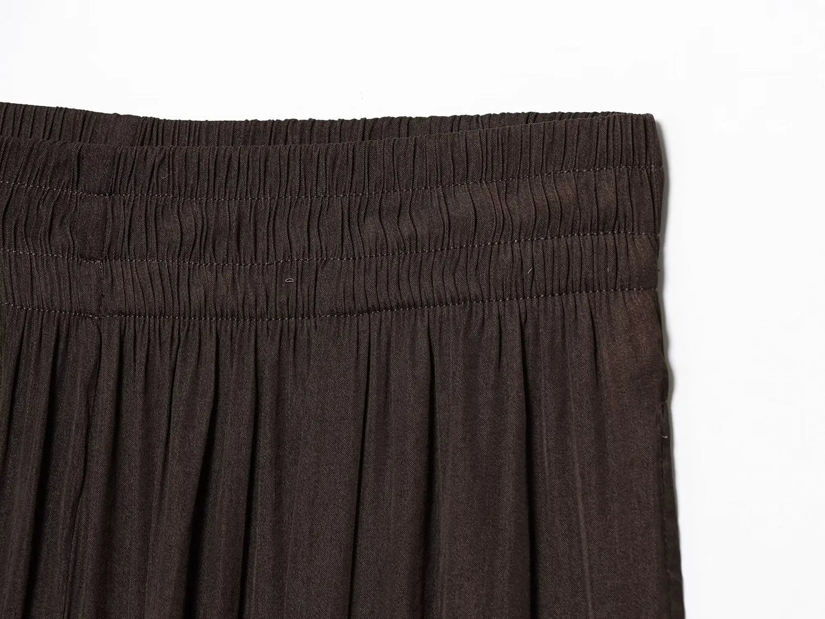 KONDALA Women's Wide Leg Pants - Casual Elastic Waist Trousers Pink