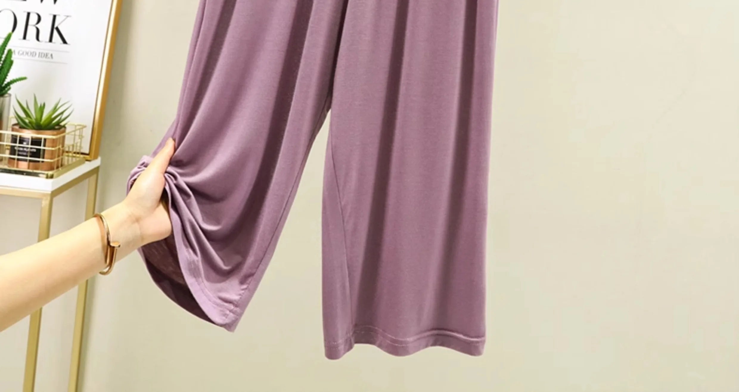 Modal Wide Leg Pants Women's Summer Loose Shorts Thin Casual Pants plus Size Sports Pants Wide Leg Pants Sleepwear