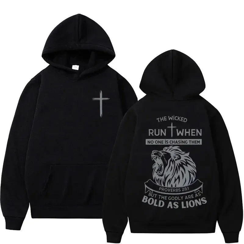 Christian Bible Verse Graphic Fleece Hoodie - Unisex Vintage Style