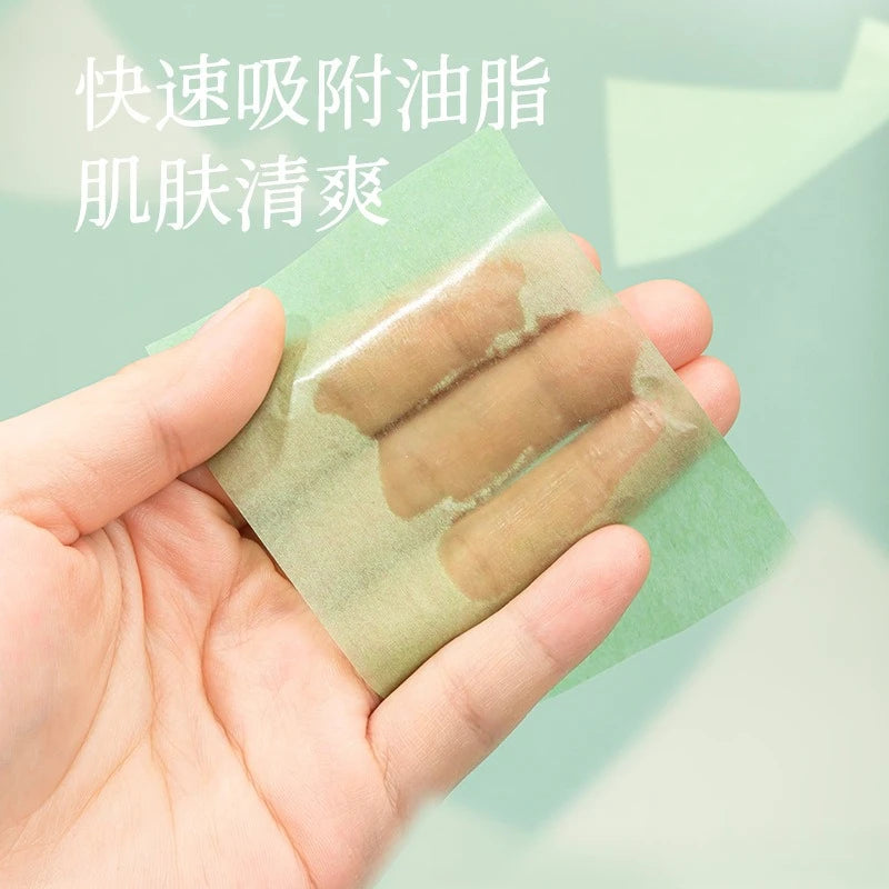 Facial Oil-absorbing Paper Facial Oil-absorbing Oil-controlling Oil-absorbing Tissue Paper 100 Pieces Portable Extraction Box