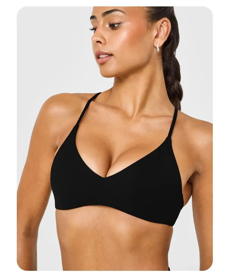 Sexy Fitness Yoga Bras Race Back Sports Bras Nylon Top Women Bra Breathable Underwear for Women Gym Yoga Bras Solid Color