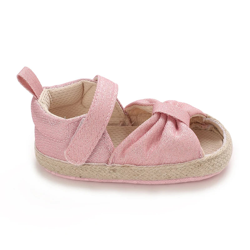 Summer Girls Baby Shoes Fashionable and Cute Casual Sandals Soft Cloth Sole Comfortable and Lightweight Walking Shoes