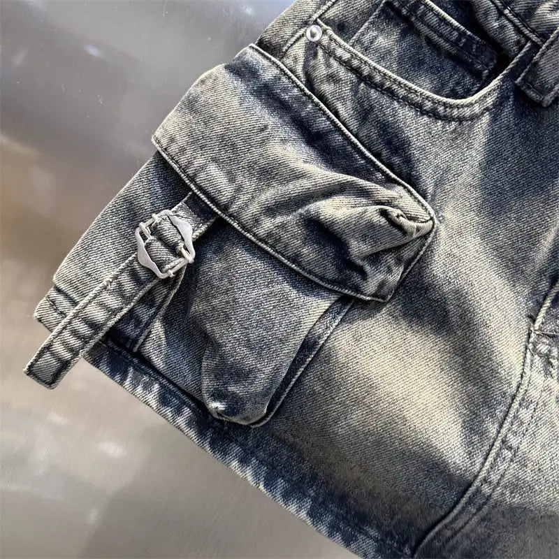 High Waisted Casual Washed Short Skirt for Women in the Spring and Summer of 2026 Stylish and Slimming Workwear Skirt