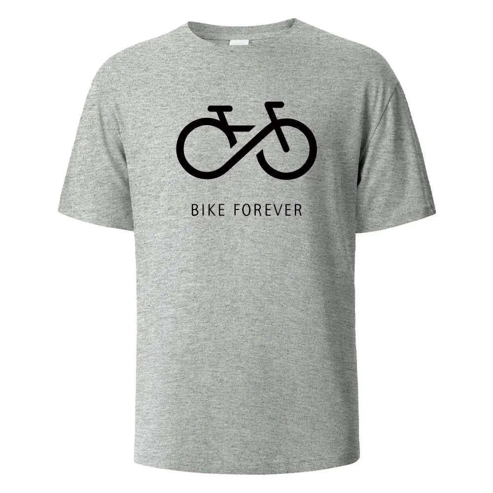 Bike Forever Men's Crewneck T-Shirt - 100% Cotton Casual Tee