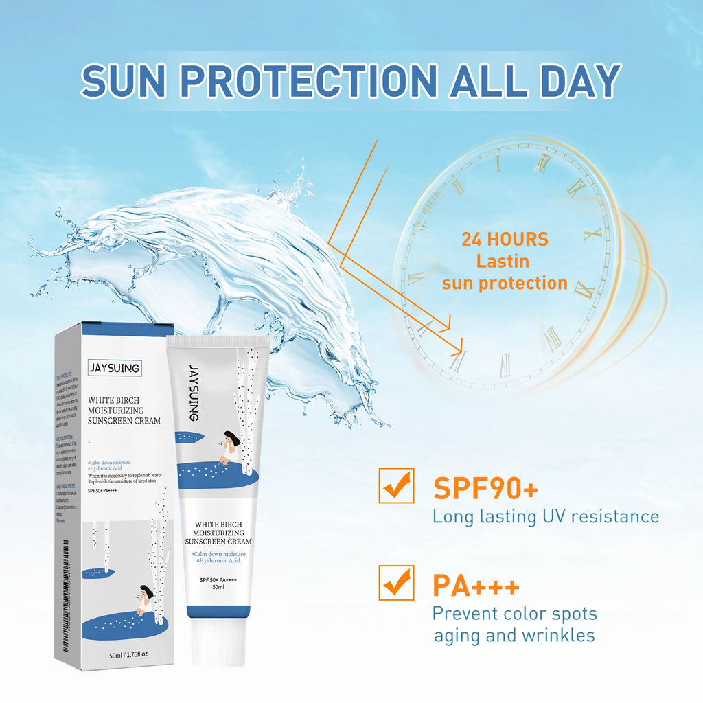 Daily Facial Sunscreen for Oily Skin Oil Control Brightening UV Protection Cream Lightweight Non Greasy Moisturizing Face Lotion