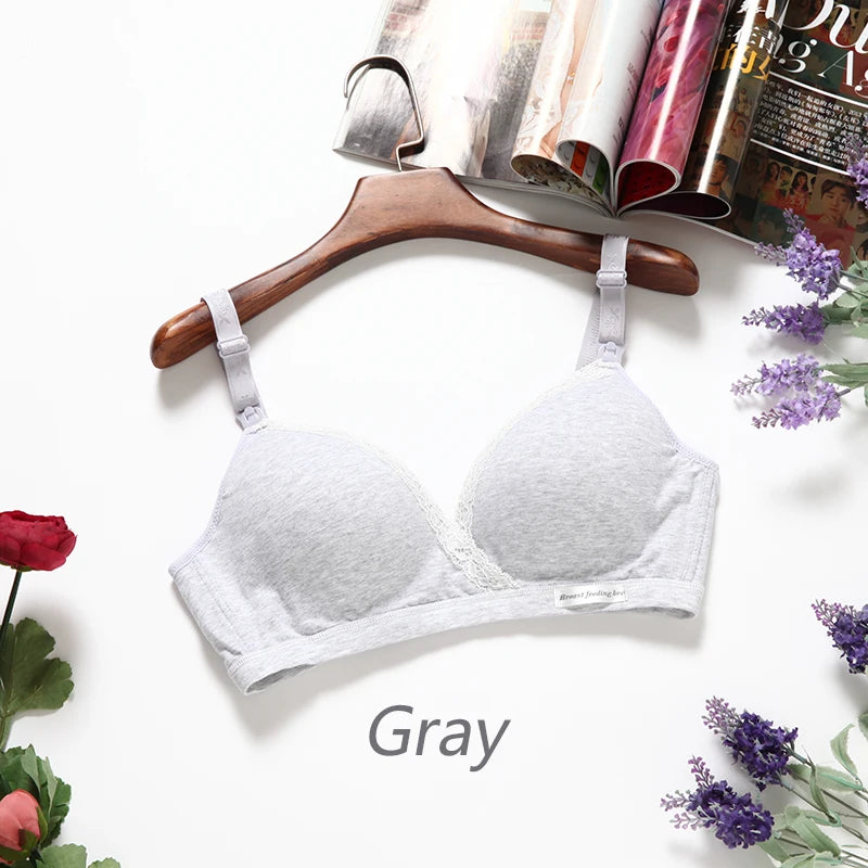 Cotton Wirefree Nursing Clothing Breastfeeding Bra for Pregnant Women Pregnancy Breast Sleep Underwear Soutien Gorge Allaitement