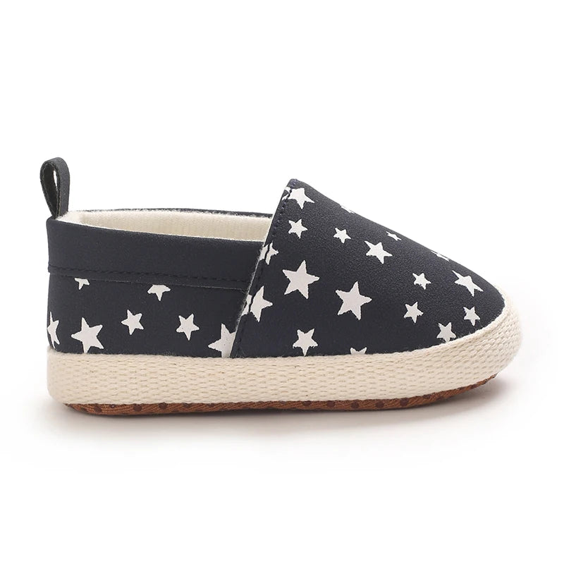 Little Star Baptismal Baby Casual Flat Shoes Spring Autumn Soft Walking Shoes For Infant Toddler 0-18 Months