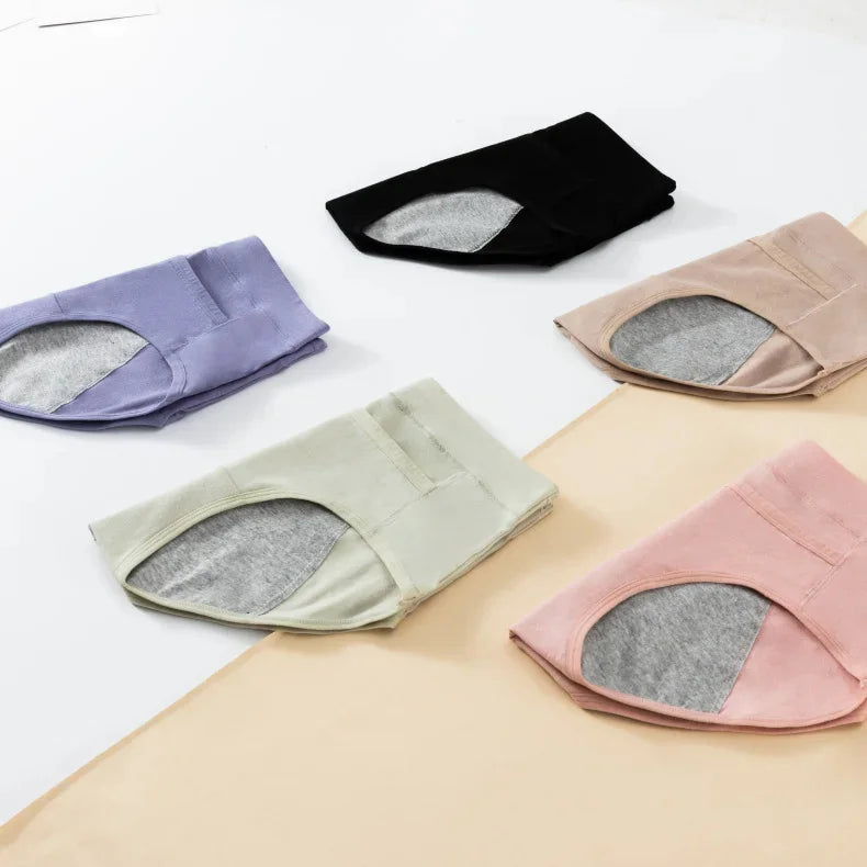 Cotton Menstrual Panties Leak Proof Breathable Cartoon cat Panties Woman Women Girls Physiological Pants Women's Intimates M-XL