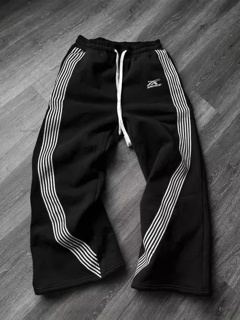 Embroidered Gray Slacks With Camouflage Features For Men's Women's Advanced Jogging Drawstring Sweatpants
