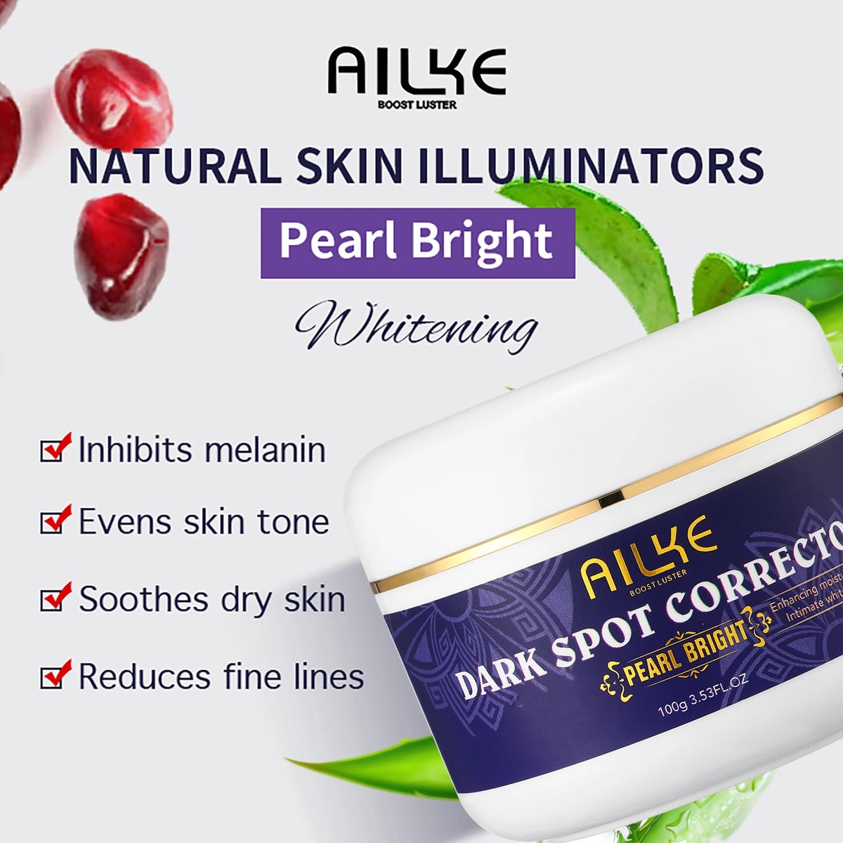 AILKE 5-in-1 Glutathione Skin Whitening Care Set for Face and Body