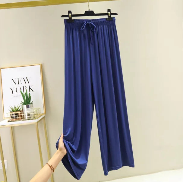 VGVFHZY Women's Wide Leg Pants High Waist Casual Loose Ice Silk