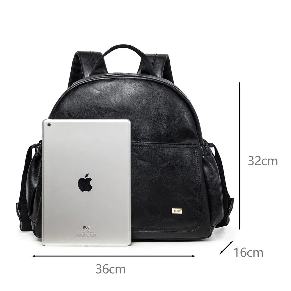 Soboba Large Capacity Solid Diaper Bag With Backpack Straps For Fashionable Mothers – Waterproof Nappy Changing Bag