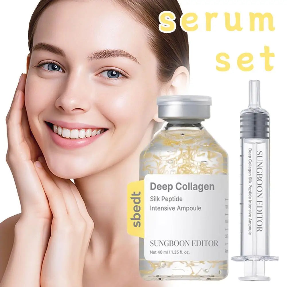 Silk Peptide Intensive Lifting Ampoule Essence Deep Collagen Repair Renewal Firming Moisturizing Glow Serum Korean Skincare