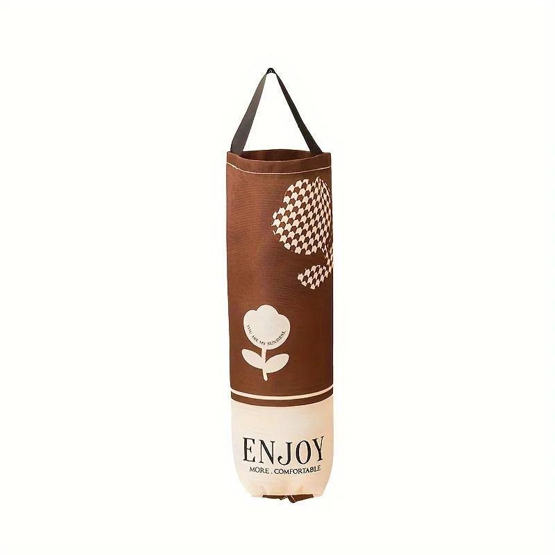 1 bolsa de almacenamiento de basura, artefacto de almacenamiento de cocina montado en la pared, bolsa colgante para almacenamiento de bolsas de plástico de basura, clasificación de artículos varios