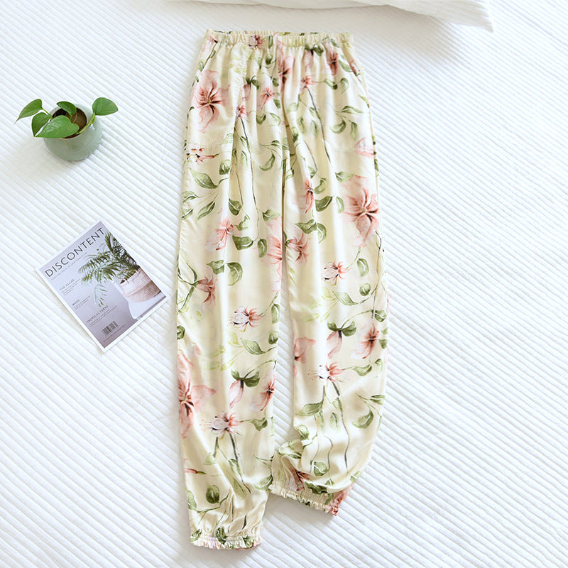 Cloud Cotton Story Women's Floral Pajama Pants - 100% Viscose Loose