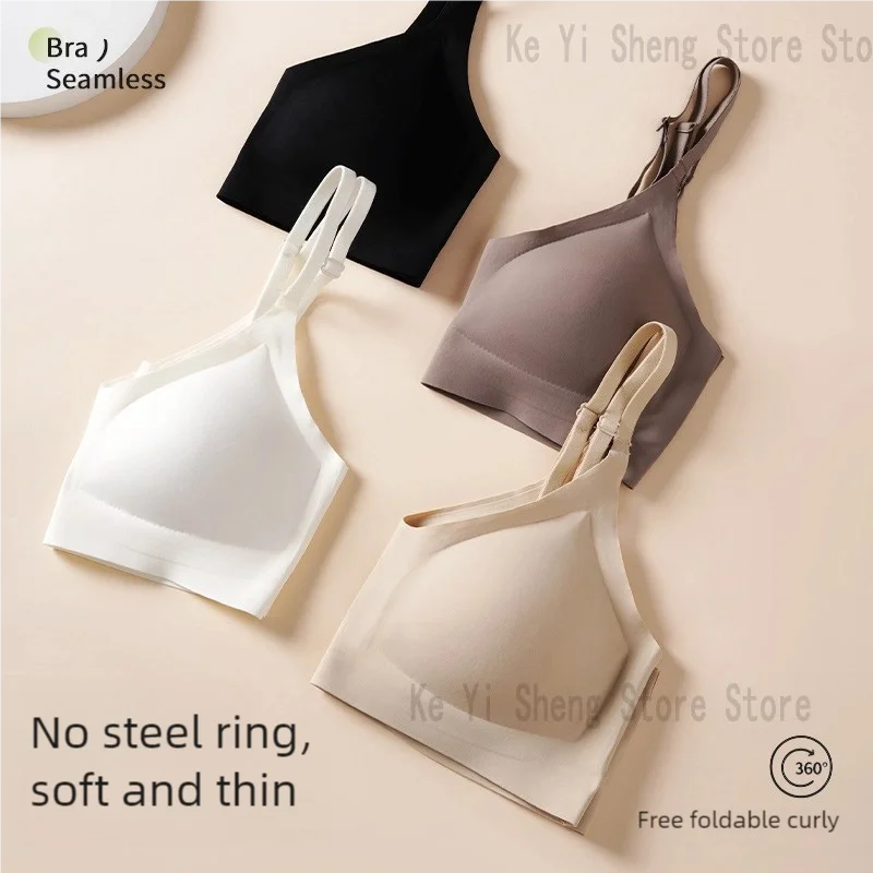 Women'S'S Bra, Seamless Underwear, Large Breasts, Small Breasts, Gathering, Thin Semi-Fixed Cup, Beautiful Back Bra, Sexy