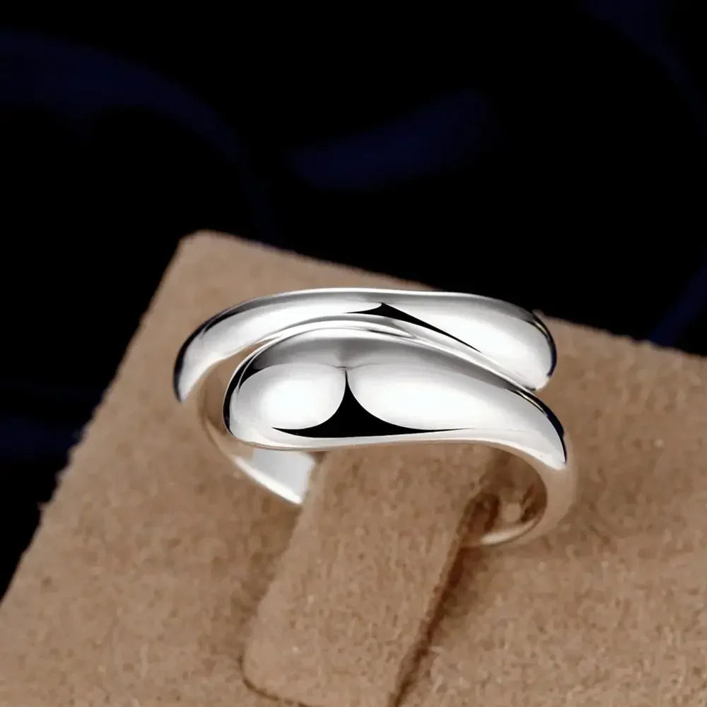 Hot High Quality Popular Brands 925 Sterling Silver Water Drop Rings For Women'S Fashion Wedding Fine Jewelry Christmas