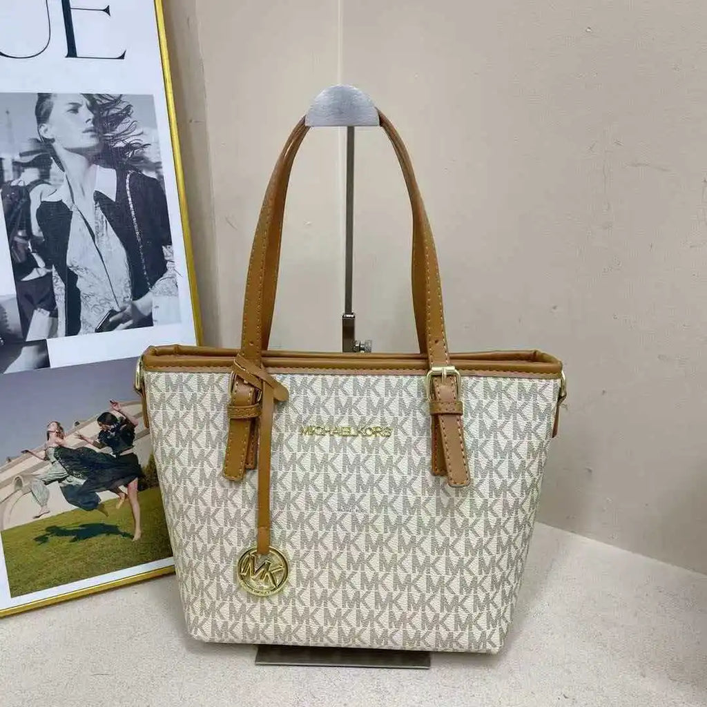 MICHAEL KORS MK Jet Set Travel Fashion Business Lady Extra Small Basket Tote Crossbody Bag