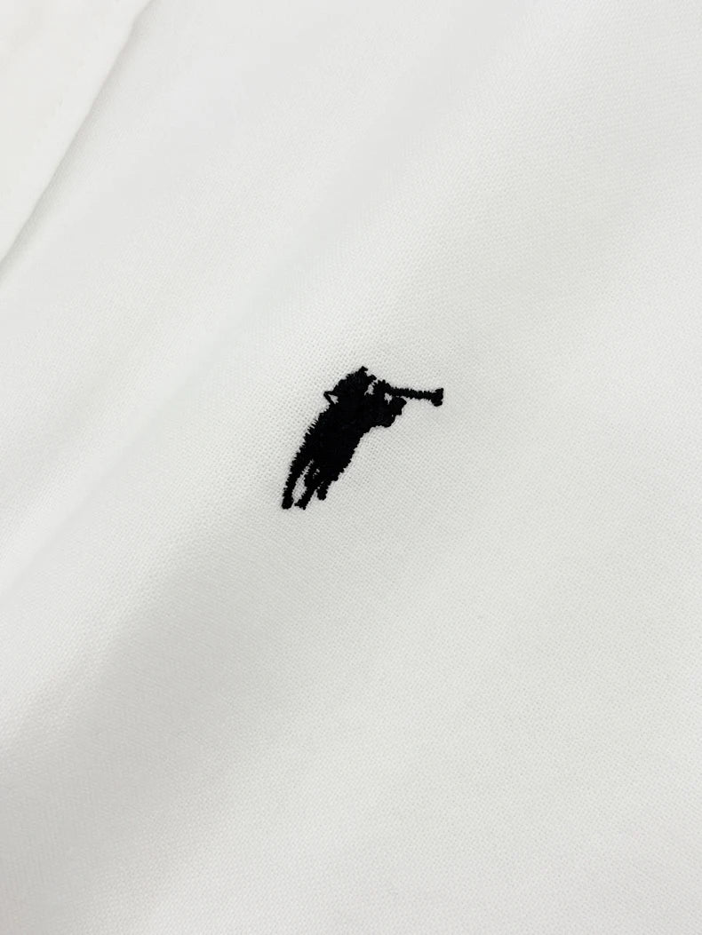 100% pure cotton short sleeve shirt summer new breathable men's T-shirt designer brand Paul Pony embroidery business casual top