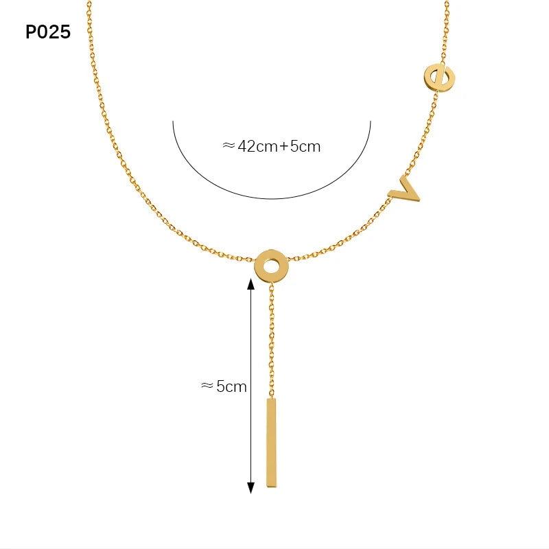 Multi Models Long Tassel Necklaces In Stainless Steel With 18K Gold Plated Waterproof Non Tarnish Chains Necklace For Women'S
